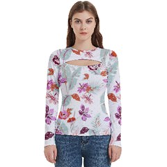 Flawer Women s Cut Out Long Sleeve T-shirt by saad11