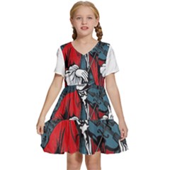 Ghost Kids  Short Sleeve Tiered Mini Dress by saad11