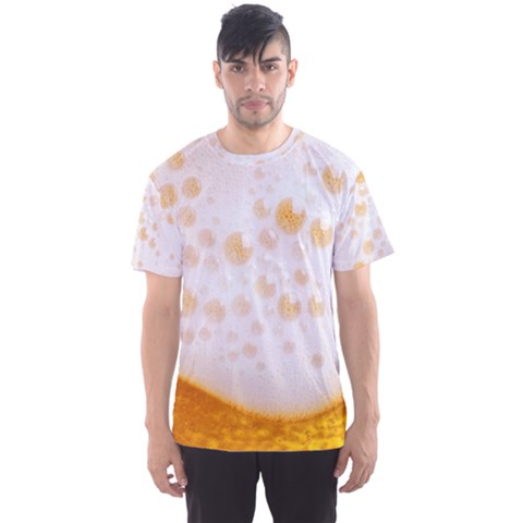 Beer Foam Texture Macro Liquid Bubble Men s Sport Mesh T-shirt by Cemarart