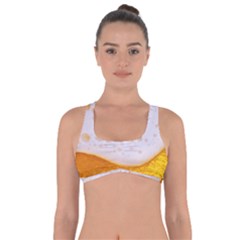 Beer Foam Texture Macro Liquid Bubble Got No Strings Sports Bra by Cemarart