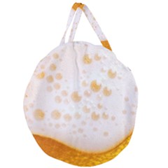 Beer Foam Texture Macro Liquid Bubble Giant Round Zipper Tote by Cemarart