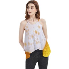 Beer Foam Texture Macro Liquid Bubble Flowy Camisole Tank Top by Cemarart