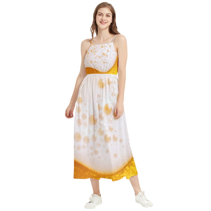 Beer Foam Texture Macro Liquid Bubble Boho Sleeveless Summer Dress