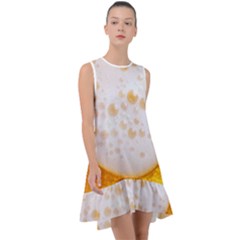 Beer Foam Texture Macro Liquid Bubble Frill Swing Dress by Cemarart