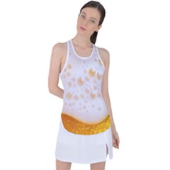 Beer Foam Texture Macro Liquid Bubble Racer Back Mesh Tank Top by Cemarart