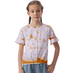 Beer Foam Texture Macro Liquid Bubble Kids  Cuff Sleeve Scrunch Bottom T-shirt