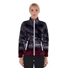 Grave Yard Dark Fantasy Trees Women s Bomber Jacket by Cemarart