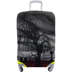 Grave Yard Dark Fantasy Trees Luggage Cover (large) by Cemarart