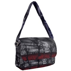 Grave Yard Dark Fantasy Trees Courier Bag by Cemarart