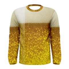 Light Beer Texture Foam Drink In A Glass Men s Long Sleeve T-shirt