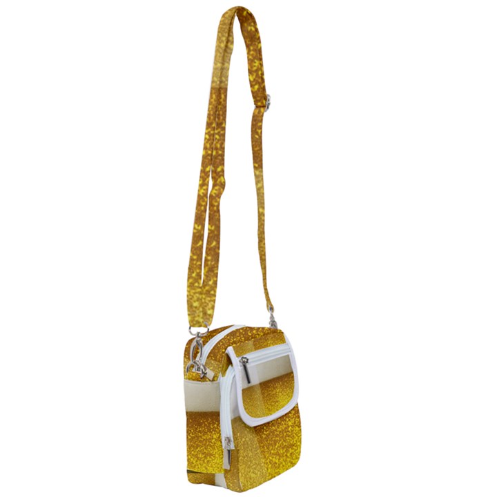 Light Beer Texture Foam Drink In A Glass Shoulder Strap Belt Bag