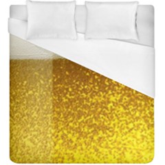 Light Beer Texture Foam Drink In A Glass Duvet Cover (king Size) by Cemarart