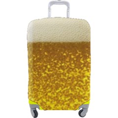 Light Beer Texture Foam Drink In A Glass Luggage Cover (large) by Cemarart