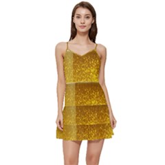 Light Beer Texture Foam Drink In A Glass Short Frill Dress by Cemarart