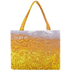 Liquid Bubble Drink Beer With Foam Texture Mini Tote Bag by Cemarart