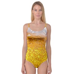 Liquid Bubble Drink Beer With Foam Texture Camisole Leotard  by Cemarart