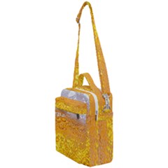 Liquid Bubble Drink Beer With Foam Texture Crossbody Day Bag