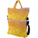 Liquid Bubble Drink Beer With Foam Texture Fold Over Handle Tote Bag View2