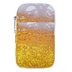 Liquid Bubble Drink Beer With Foam Texture Waist Pouch (large) by Cemarart