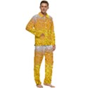 Liquid Bubble Drink Beer With Foam Texture Men s Long Sleeve Velvet Pocket Pajamas Set View2