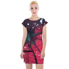 Coronavirus Corona Virus Cap Sleeve Bodycon Dress by Cemarart