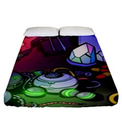 Graffiti Corazones Kingdom Saga Super Fitted Sheet (king Size) by Cemarart