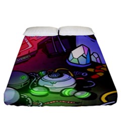 Graffiti Corazones Kingdom Saga Super Fitted Sheet (california King Size) by Cemarart