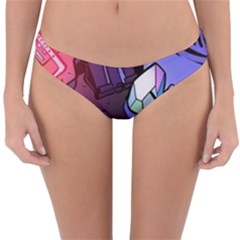 Graffiti Corazones Kingdom Saga Super Reversible Hipster Bikini Bottoms by Cemarart