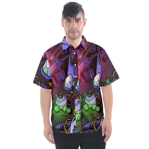 Graffiti Corazones Kingdom Saga Super Men s Short Sleeve Shirt by Cemarart