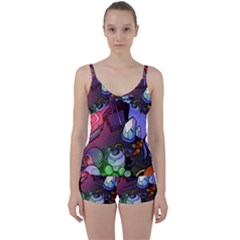 Graffiti Corazones Kingdom Saga Super Tie Front Two Piece Tankini by Cemarart