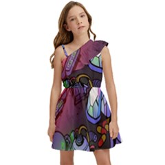 Graffiti Corazones Kingdom Saga Super Kids  One Shoulder Party Dress by Cemarart