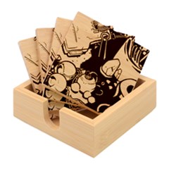 Graffiti Corazones Kingdom Saga Super Bamboo Coaster Set by Cemarart