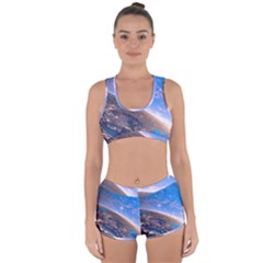 Earth Blue Galaxy Sky Space Racerback Boyleg Bikini Set by Cemarart