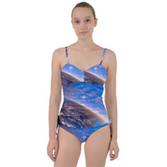 Earth Blue Galaxy Sky Space Sweetheart Tankini Set by Cemarart