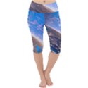 Earth Blue Galaxy Sky Space Lightweight Velour Cropped Yoga Leggings View1