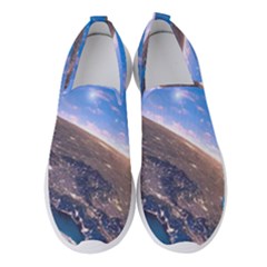 Earth Blue Galaxy Sky Space Women s Slip On Sneakers by Cemarart