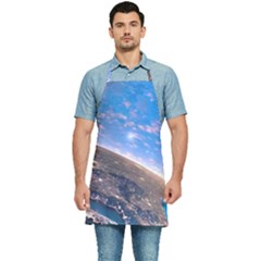 Earth Blue Galaxy Sky Space Kitchen Apron by Cemarart