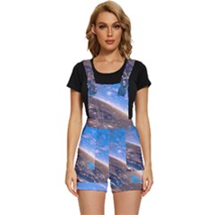 Earth Blue Galaxy Sky Space Short Overalls by Cemarart