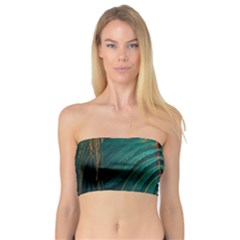 Dark Green Leaves Leaf Bandeau Top by Cemarart