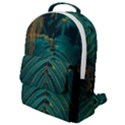 Dark Green Leaves Leaf Flap Pocket Backpack (Small) View1