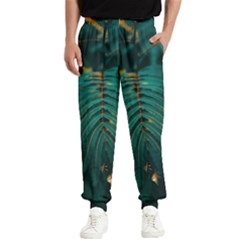 Dark Green Leaves Leaf Men s Elastic Waist Pants by Cemarart