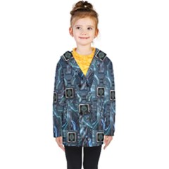 Circuit Board Motherboard Kids  Double Breasted Button Coat by Cemarart