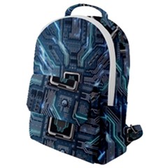 Circuit Board Motherboard Flap Pocket Backpack (small) by Cemarart