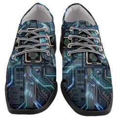 Circuit Board Motherboard Women Heeled Oxford Shoes by Cemarart