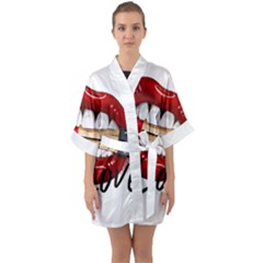 Adobe Express 20220717 1721280 9235749027681339 Fashion-printed-clothing-accessories (1) Half Sleeve Satin Kimono 