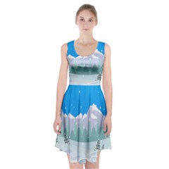 Snowman Orest Snowflakes Racerback Midi Dress by Hannah976