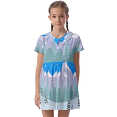 Snowman Orest Snowflakes Kids  Asymmetric Collar Dress by Hannah976