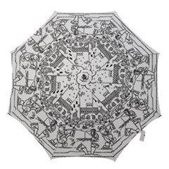 Colouring Page Winter City Skating Hook Handle Umbrellas (medium)