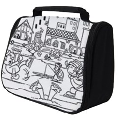 Colouring Page Winter City Skating Full Print Travel Pouch (big) by Hannah976