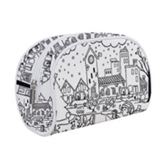 Colouring Page Winter City Skating Make Up Case (small)